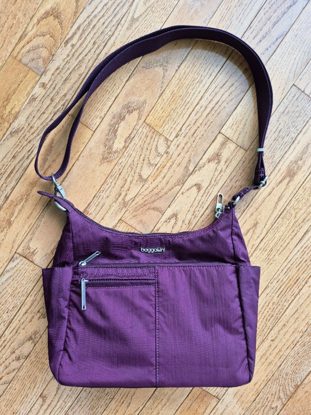 Baggallini Securtex Anti-Theft Free Time Crossbody Bag Mulberry